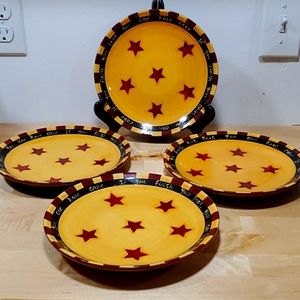 Lang Dan DiPaolo Redware Dessert Plates Set of 4
